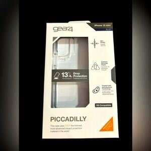 NWT Gear4 Piccadilly Case For iPhone 12 Mini- Clear / Blue